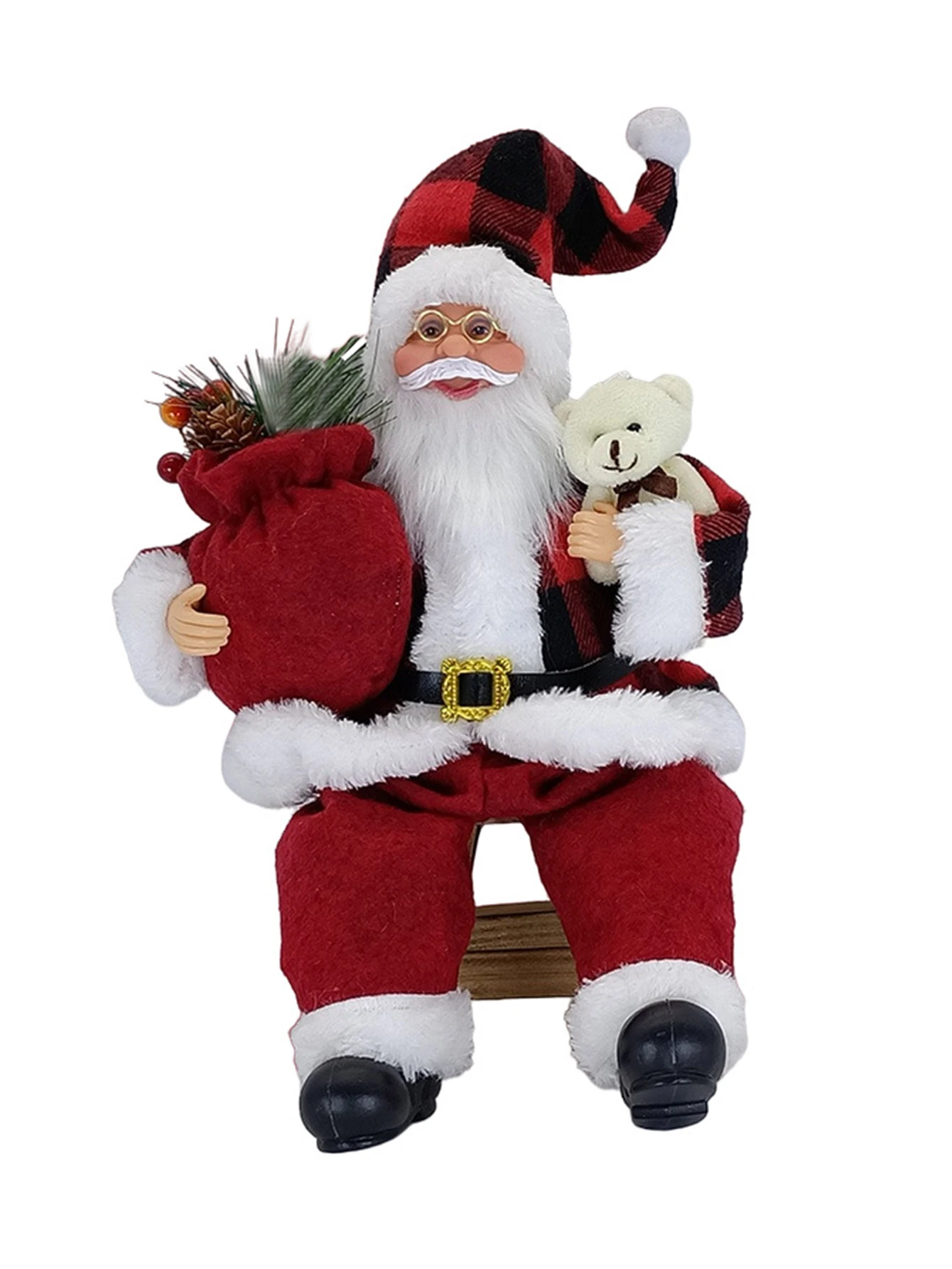 2025 Christmas Santa Claus Standing Doll Christmas Tree Decorationss Plush Doll Ornaments Winter Festive Desktop Decoration