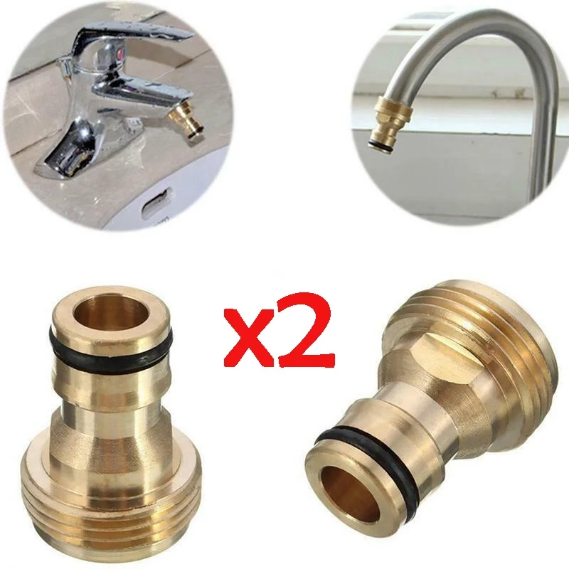 

2Pcs Universal Kitchen Tap Connector Mixer Hose Adaptor Pipe Joiner Fitting