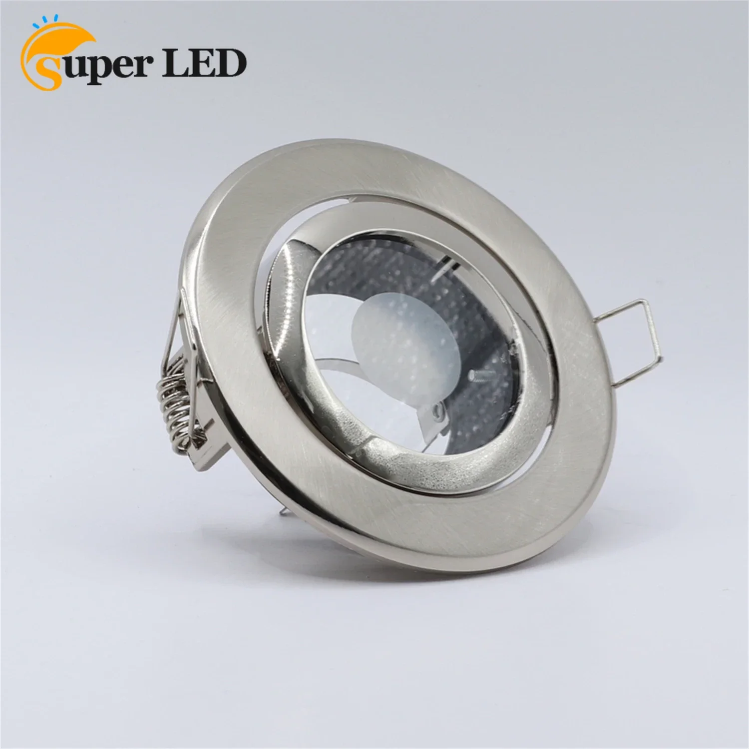 LED Eyeball Fitting/Casing Eyeball Frame Satin Nickel Downlight Casing Fixture Full Die-cast