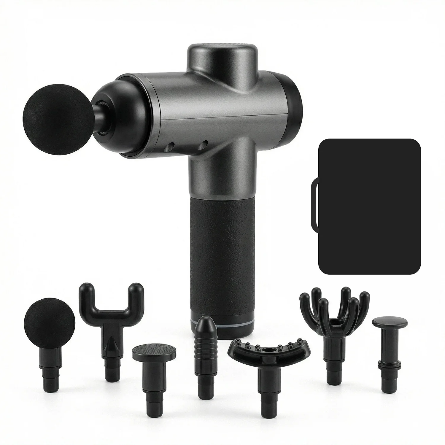 Wiederaufladbare Kabellose Massagepistole mit 8 Aufsätzen Hochintensive Perkussionstherapie für Schmerzende Muskeln und Steifheit