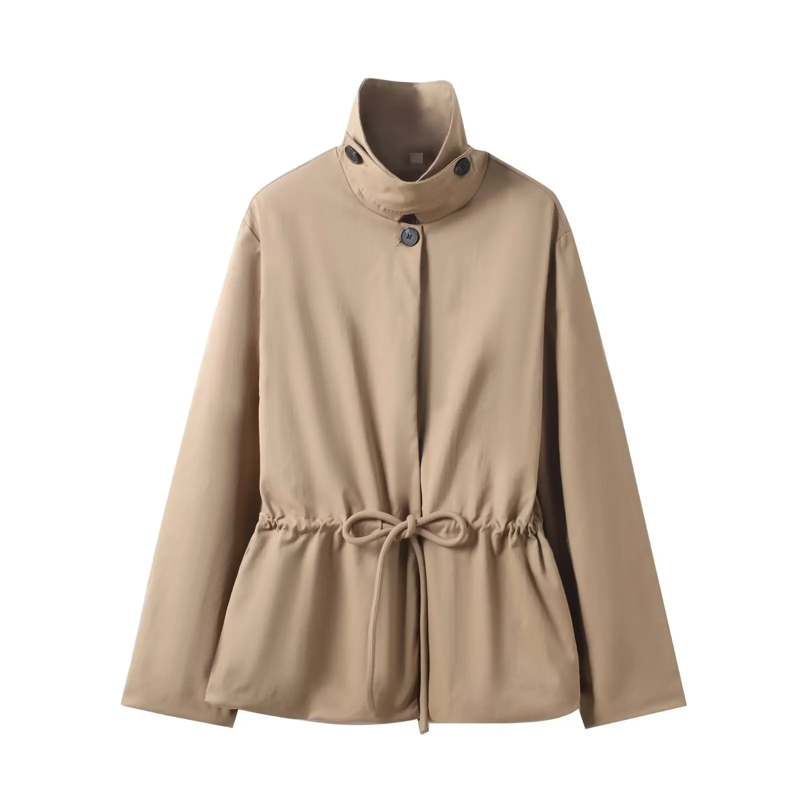 

2025 Новая женская одежда, модная парка в европейском и американском стиле, высококачественная куртка-парка с регулируемой талией и длинными рукавами