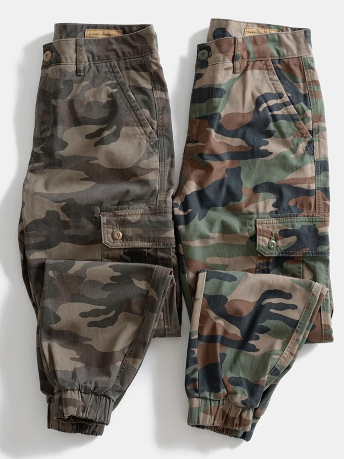 

Мужские камуфляжные рабочие брюки: прочные, износостойкие, в американском ретро-стиле, для активного отдыха, тактические, парашютные