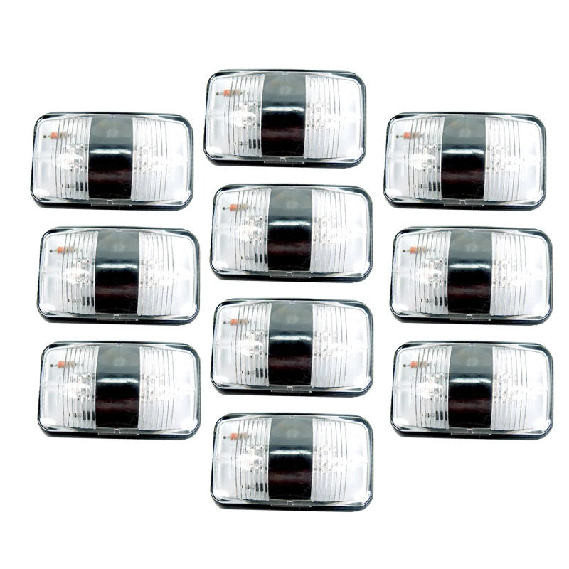 

0.5W 10-30V Universal 10Pcs Amber Side Marker Signal Light Clearance Indicator Lamp for Car Truck Trailer Caravan RV Boat