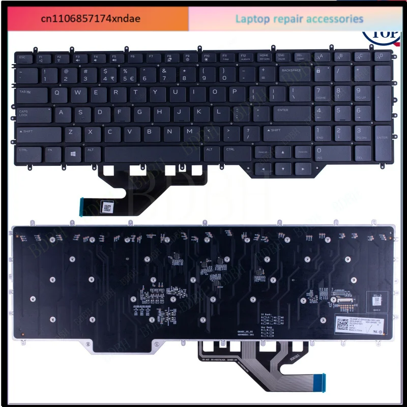 Per-Key RGB Backlit Keyboard for For Dell Alienware Area 51m R2 M17 R2 M17 R3 US