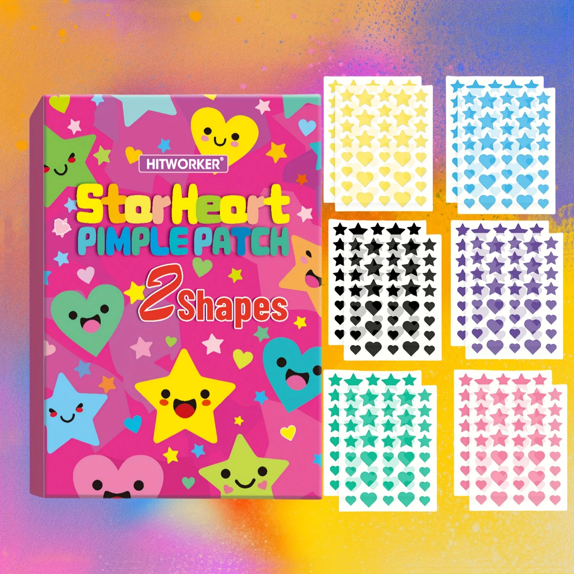 432 pcs Plester Jerawat Hidrokoloid Bentuk Hati dengan Minyak Pohon Teh, Penutup Jerawat Gel Air untuk Pria & Wanita