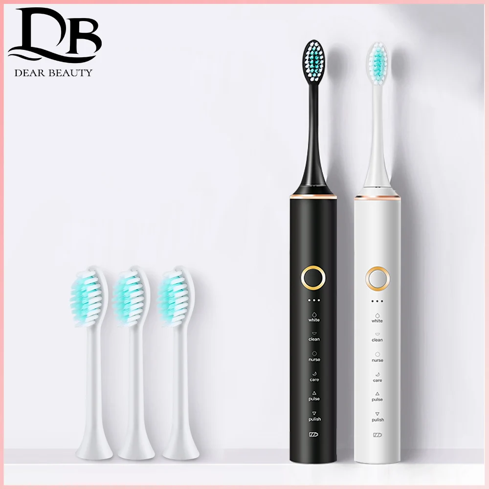 6 Modes 18 Gears Sonic Electric Toothbrush Soft Bristle IPX7 Waterproof Teeth Cleaning and Whitening Remove Tartar Stains USB