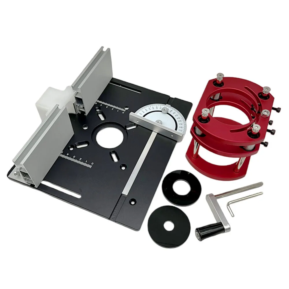 Flip plate with lifting base woodworking flip-chip table bakelite milling slotted trimming countertop