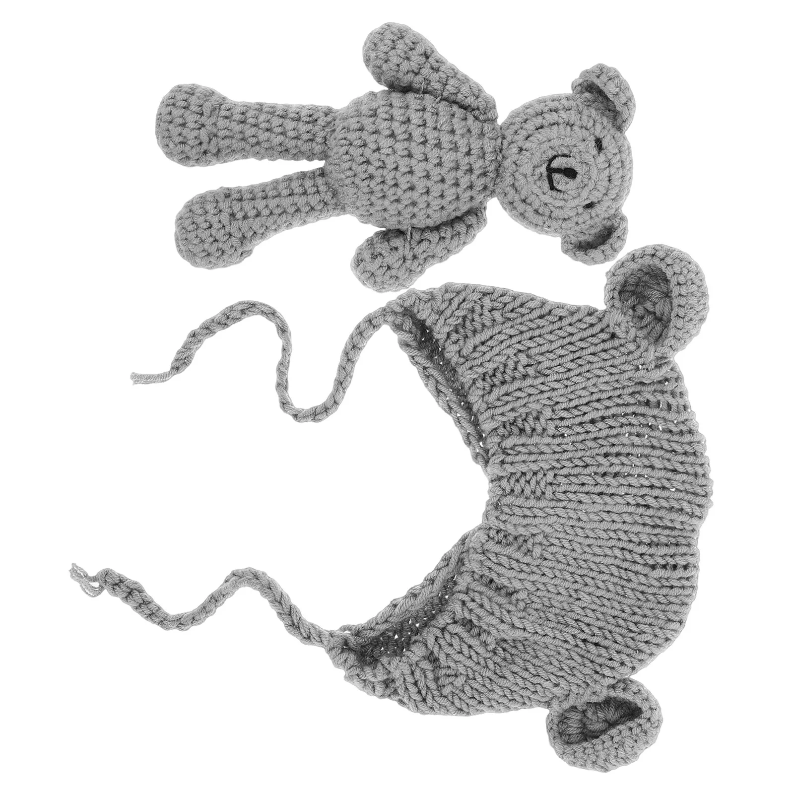 1 مجموعة الطفل تصميم الرضع متماسكة قبعة الشتاء الوليد التصوير التبعي لينة قبعة دافئة الرضع الدب قبعة