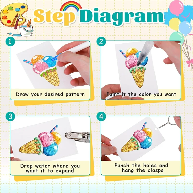 

Свежие брелки с отпечатками рук «сделай сам» для детей, художественный 3D волшебный рисунок, губка, пенопластовая текстура, набор для рисования бумаги