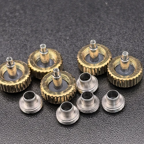 Imagen 2 del producto Juego de piezas de corona de reloj de rosca externa/interna de 7/6/5,3mm para accesorios de reloj RLX /SK, corona de reloj inoxidable de repuesto