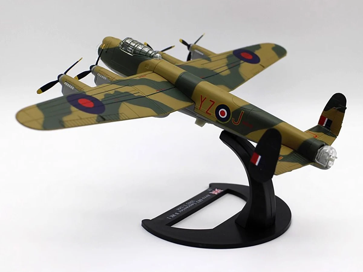 1/144 Scale Avro 683 Lancaster B British Bomber Alloy Simulation Fighter Model Aircraft Collection Ornaments Souvenir Die-cast