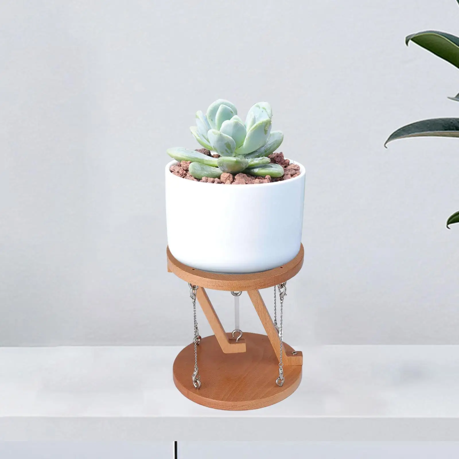 Gravity Floating Table Tensegrity Structure Wooden Speaker Stand Science Experiment Toy Tabletop Plant Holder for Home Bedroom