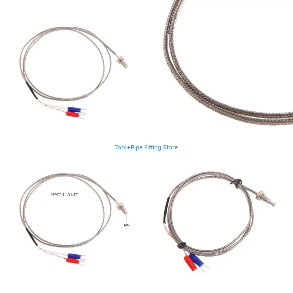 F92B K-Type Thermocouple Temperature Sensors Thread Probe 0-400 Degree Durable