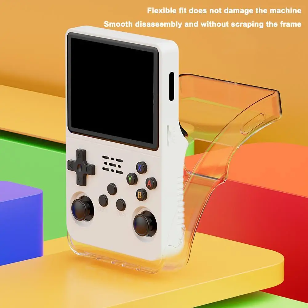 Für r36s Schutzhülle Transparente TPU Handheld Spielkonsole Anti-Scratch Anti-fallen Weiche Schutzhülle für r36s Zubehör