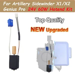 Upgraded Hotend for Artillery Sidewinder X1 X2 Genius and Pro 3D Printer Parts All Metal Nozzle Heating Block Thermistor Kits
