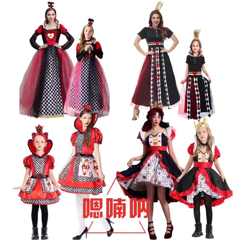 

Хэллоуин Косплей Костюм Красной Королевы Сердце Королева Ролевой Планг Алиса в Стране Чудес Fly Одинаковые Полиэфирное Волокно Dr