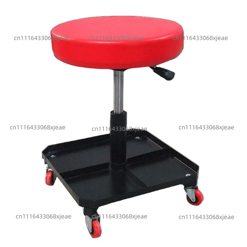 150kg Adjustable Garage Stool With Tool Disk, Automobile Repair And Maintenance Tool