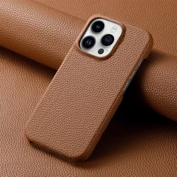 Luxury Litchi Grain Leather Case For iPhone 16 15 13 14 Pro Max 12 11 Pro XS Max X XR 8 7 Plus SE 2 2022 Slim Phone Back Cover