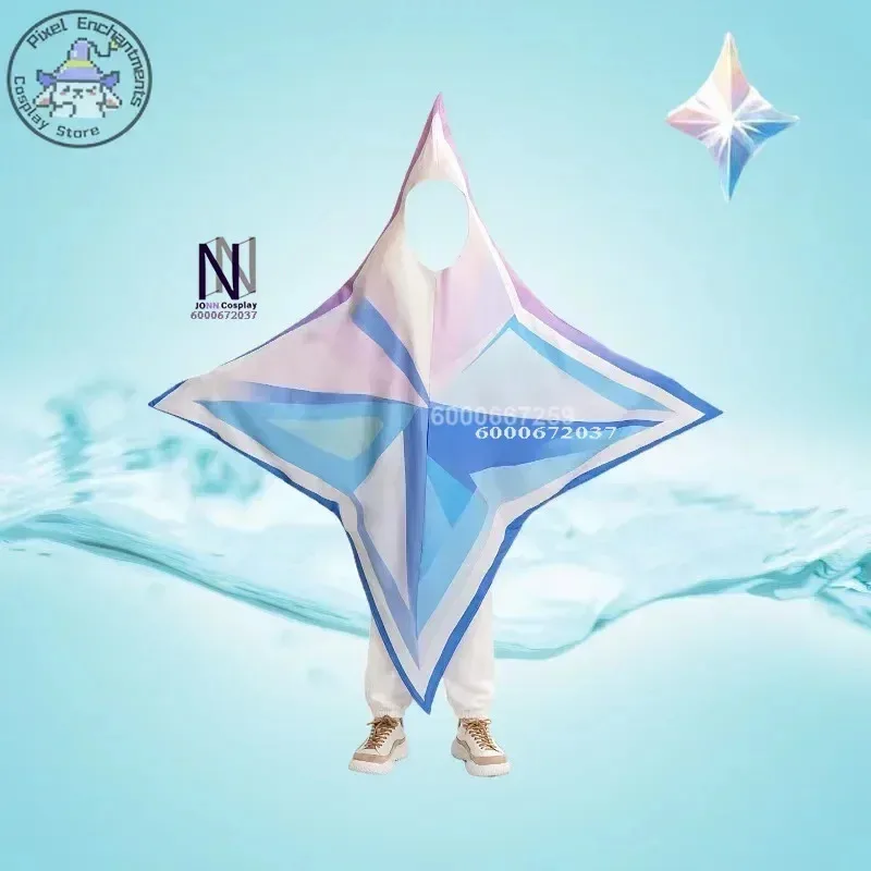 

Genshin Impact Game Adult Kids Primogems Cosplay Costume Pentagram Giant Genshin Primogem Anime Prop Halloween Party Jumpsuits