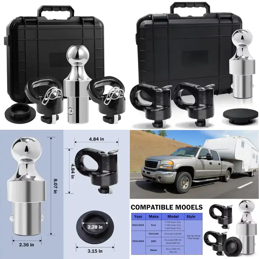 Kit de bola de enganche y cadena de seguridad para camiones Ram 2500 3500
