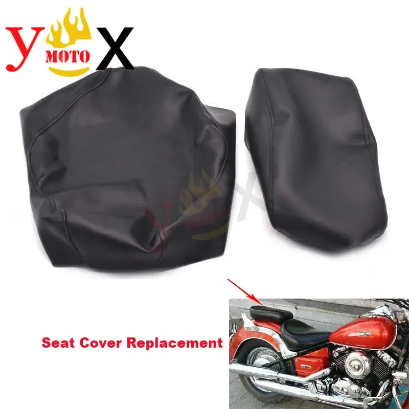 Replacement Thick Black PU Leather Motorcycle Seat Cover Cushion Protection Waterproof For Yamaha V-Star Dragstar XVS400 DS400