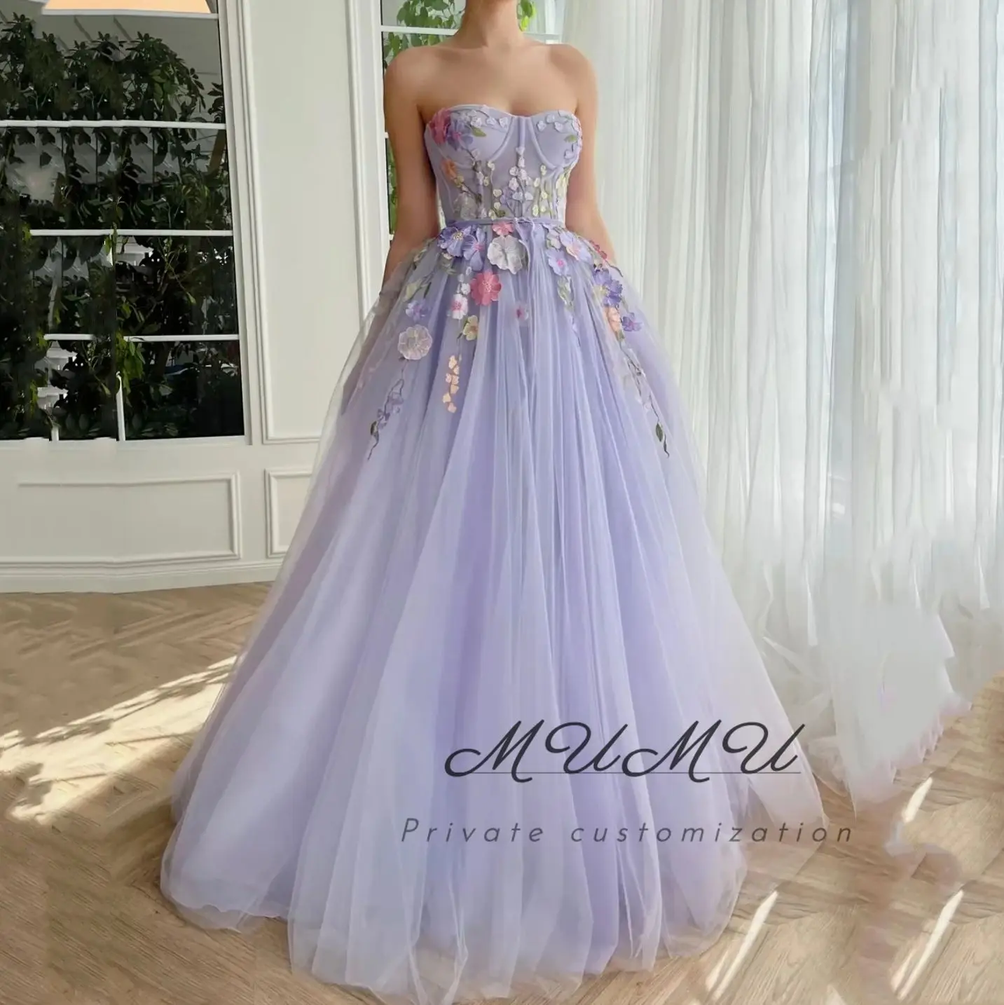 

MuMu Customized Elegant Party Dresses 2025 فساتين سهرة Платье Вечернее Purple Dresses for Special Occasions Women Evening Dress