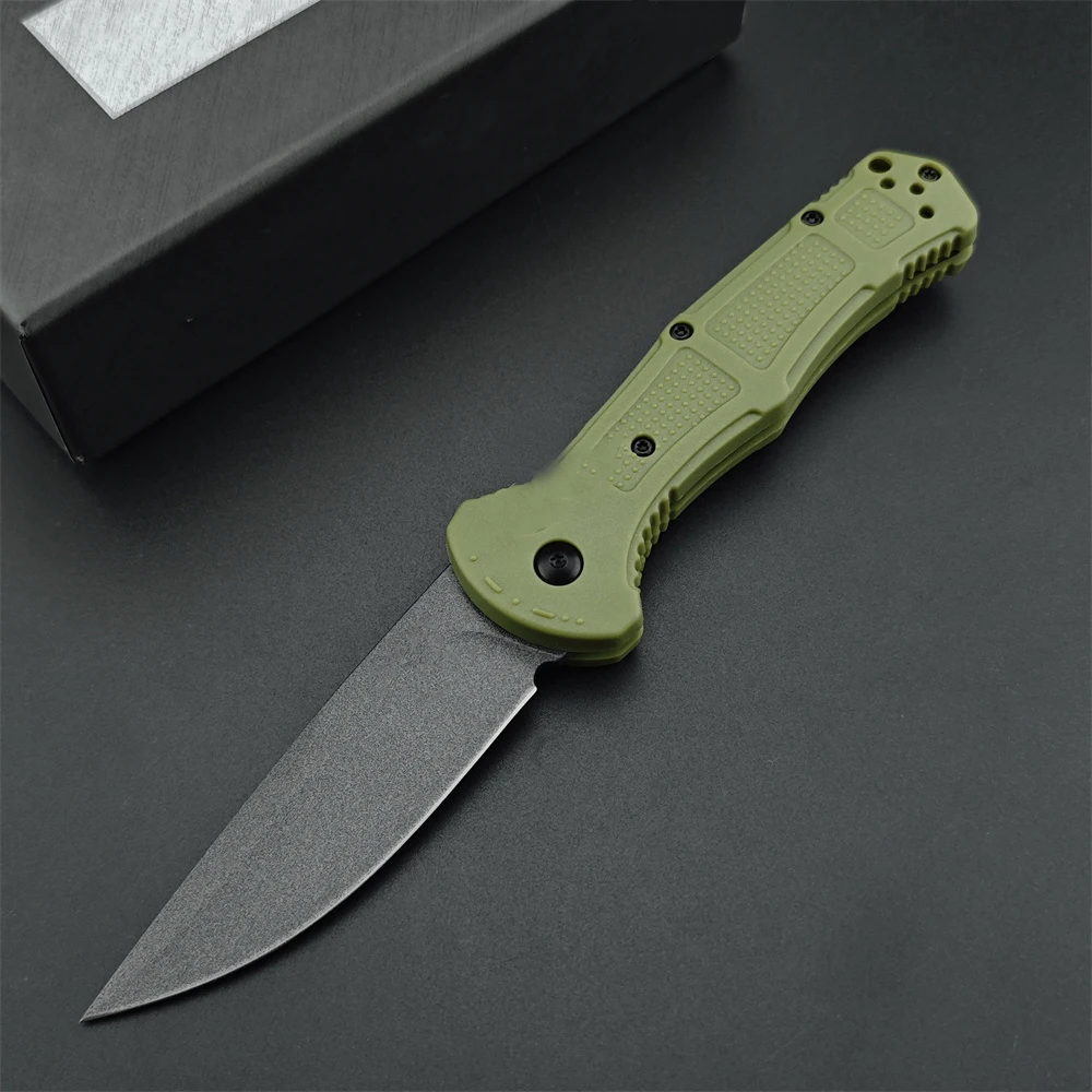 

EDC Assisted Folding Pocket Knife BM 9070 Small Size D2 Blade Nylon Fiber Handle Knives Outdoor Defense Camping Hiking Tools