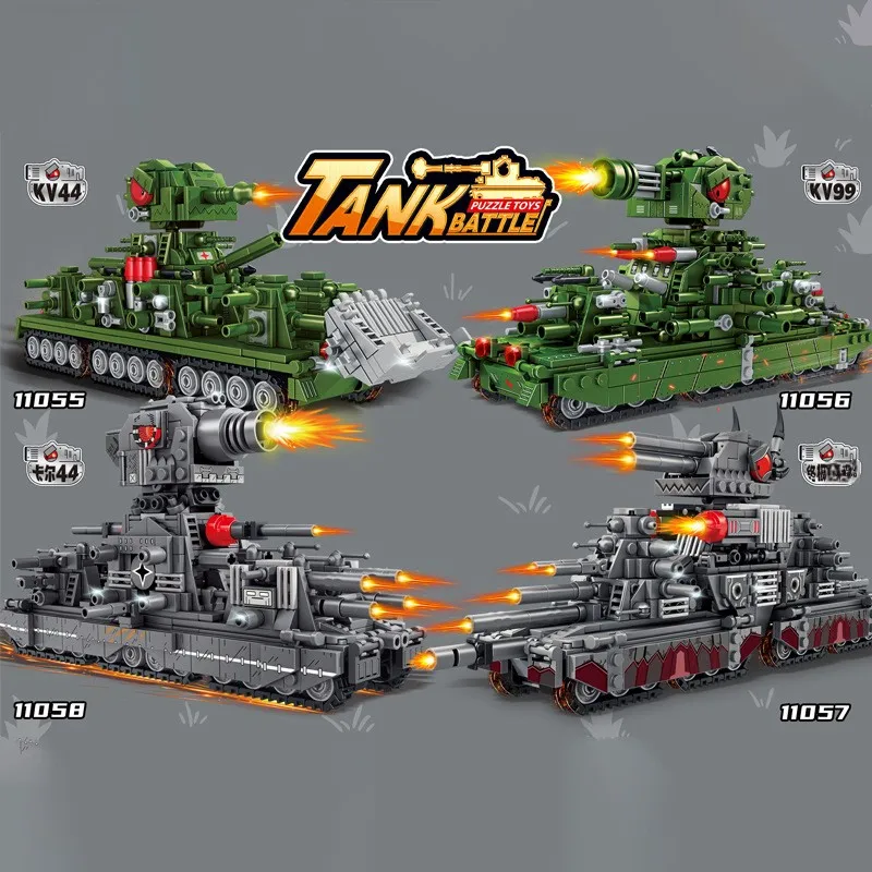 

New11055-58KV44KV99Carl44Ultimate Leviathan Military Assembly Building Blocks Children's Toy Model Display