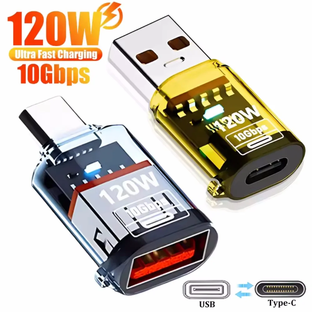 USB C OTG Adapter 120 W Typ C auf USB Datenübertragung Ladeadapter 10 Gbit/s USB Buchse auf Typ C Stecker für IPhone 16 15