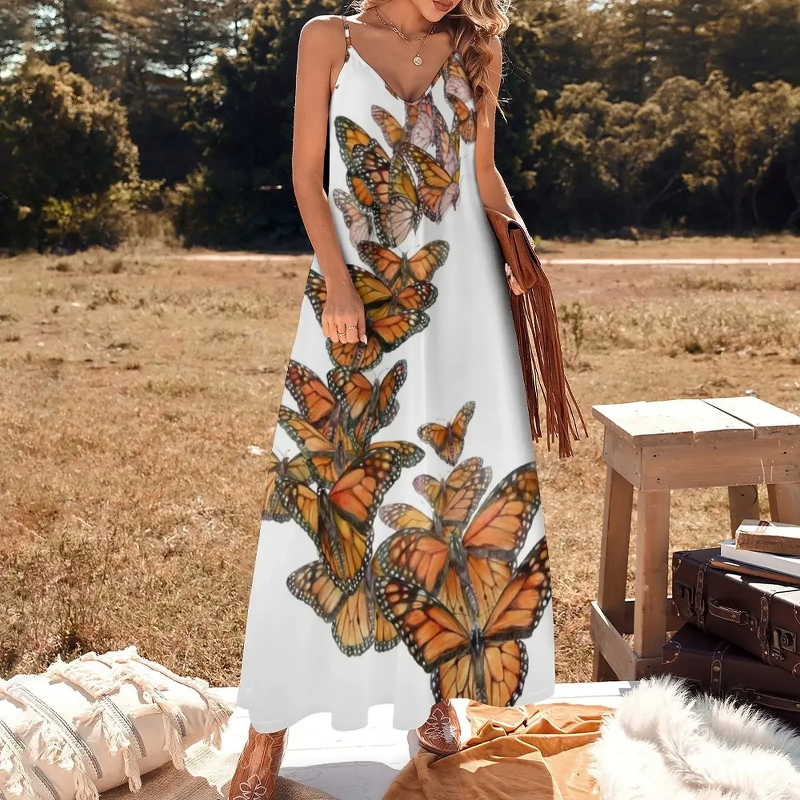 Monarch Butterfly Flight Sleeveless Dress cocktail dresses Dance dresses summer outfits for women 2024 Dress