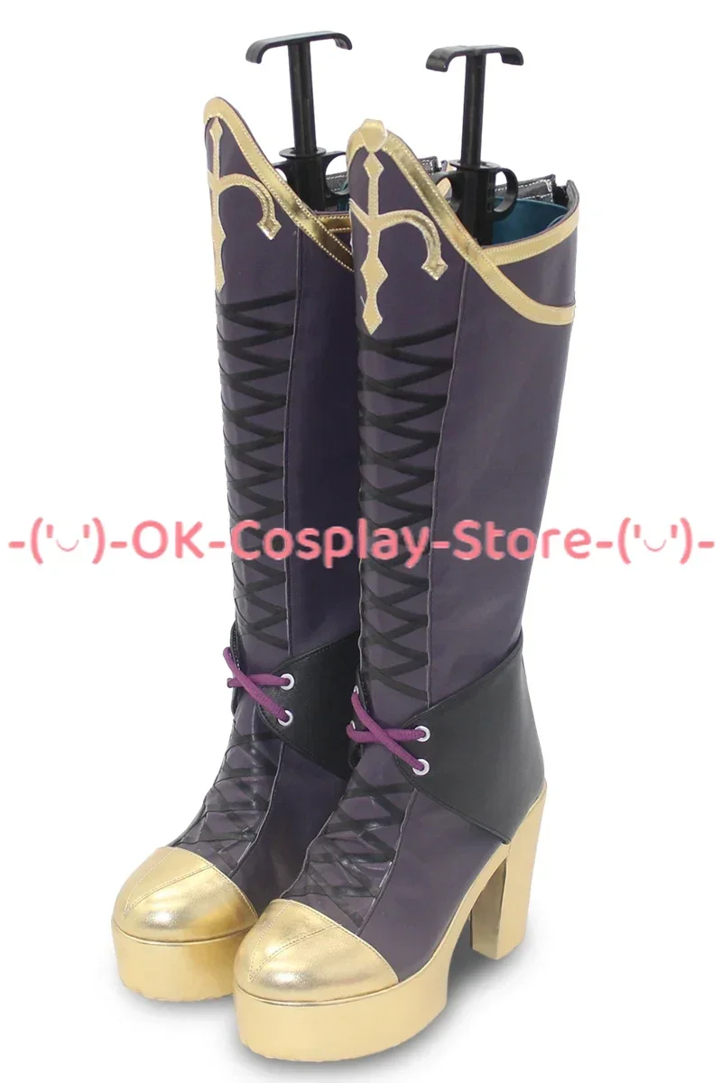 Shu Yamino Cosplay Shoes Vtuber Cosplay Prop Halloween Carnival Boots Anime PU Leather Shoes Custom Made