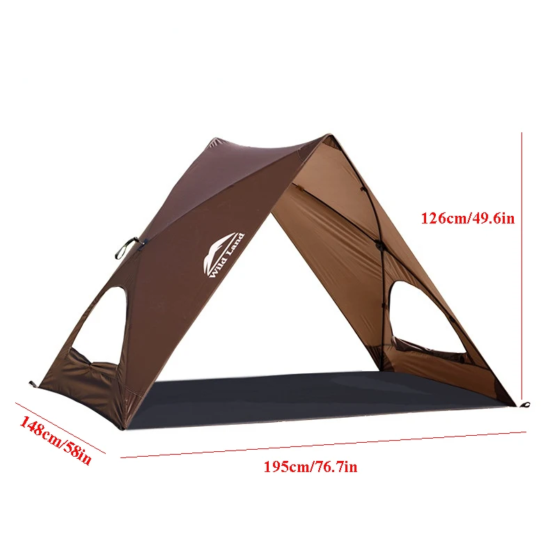 2-3Persons Fully Automatic Beach Tent Quick Open Exquisite Outdoor Camping Family Sunscreen Grass Muti-person Tourist Pergola