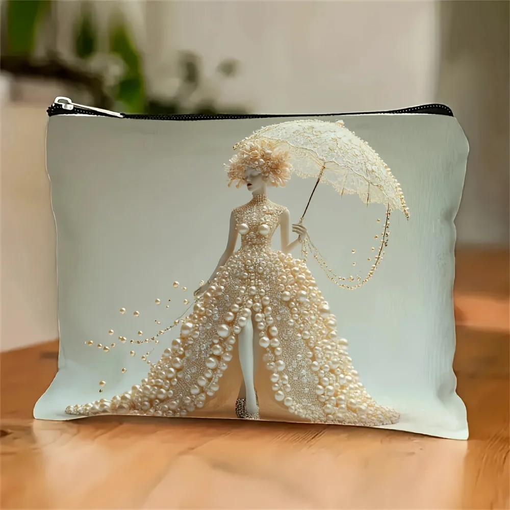

AFashion Printed Pattern Makeup Bag- Multifunctional Zipper Pouch, Jewelry Storage Bag, Perfect Travel Zipper Small Storage Bag.