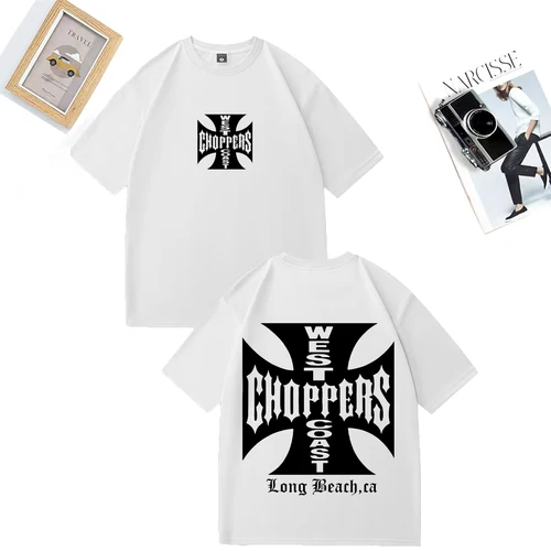 Imagen 2 del producto Camisa Paul Walker West Coast Choppers, camiseta para hombre, camisetas holgadas vintage para mujer, ropa informal estilo Hip Hop de manga corta de algodón, camisetas Unisex