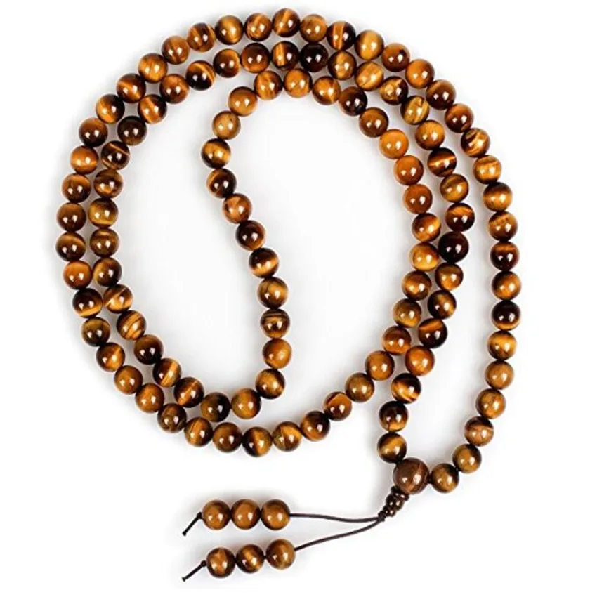 8mm Tiger Eye Bracelet Trendy Men Teens Jewelry Lovers Chain Ethnic Eco-friendly Link Bangle Cuff Mala