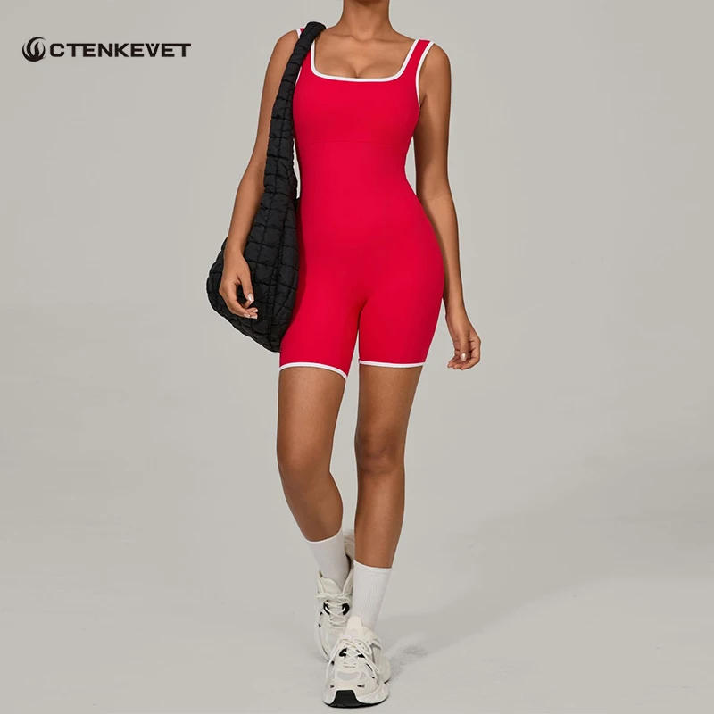 

Women's Sleeveless Back Hollow Jumpsuit Female Suit Sports Fitness Yoga Clothing Women's Peach Hip Sports One-piece Suit