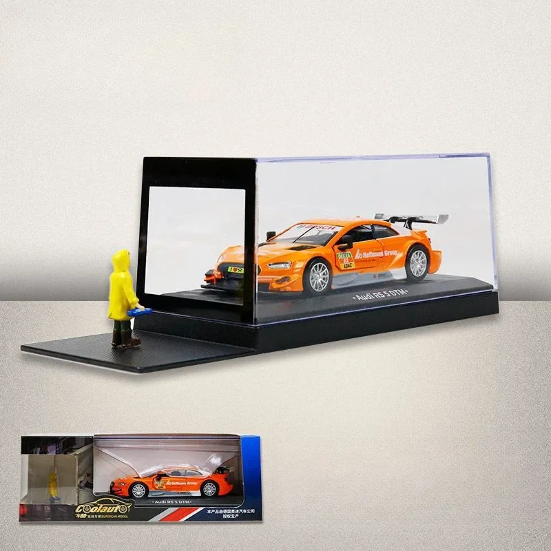 Modèle de voiture de course avec boîte d'affichage, Collection de Voiture miniatures, échelle de scène, Audi BMW DTM M6, ensemble de traction, 1/43