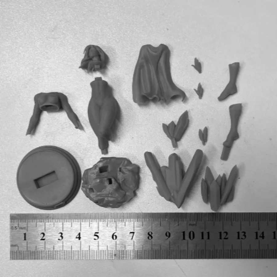 Chica europea Sexy a escala de 1/24, 75mm, Kit de montaje de figuras en miniatura de resina, escultura de figura en miniatura de fantasía sin montar y sin pintar