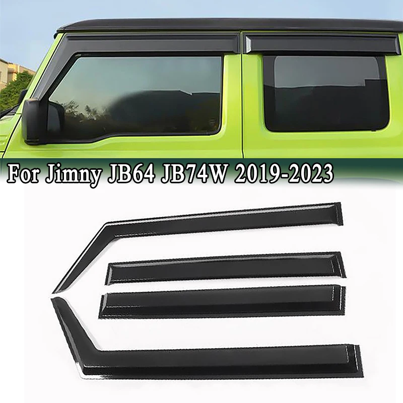 For Jimny JB64 JB74W 2019-2023 Side Window Exterior Sun Visor Wind Rain Deflector Exterior Weather Shield Shelters Guard