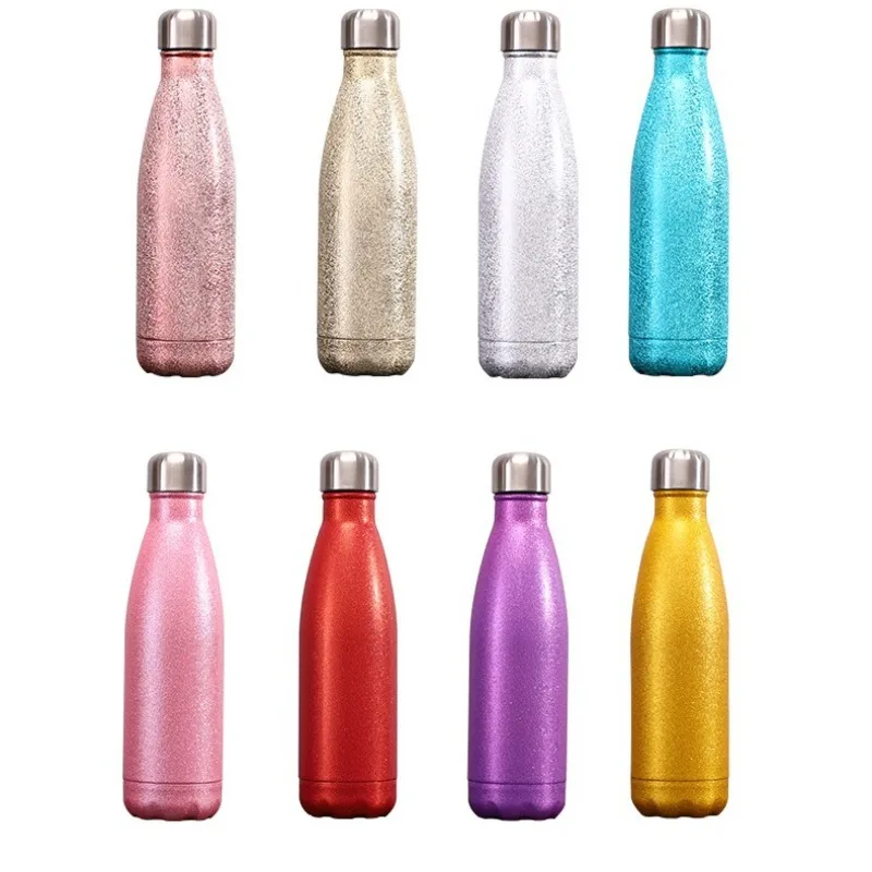 Water Bottle 304 Stainless Steel Sports Water Bottle Insulated Cup Vacuum Flasks Thermoses Drinking Cup Portable Sports Cup