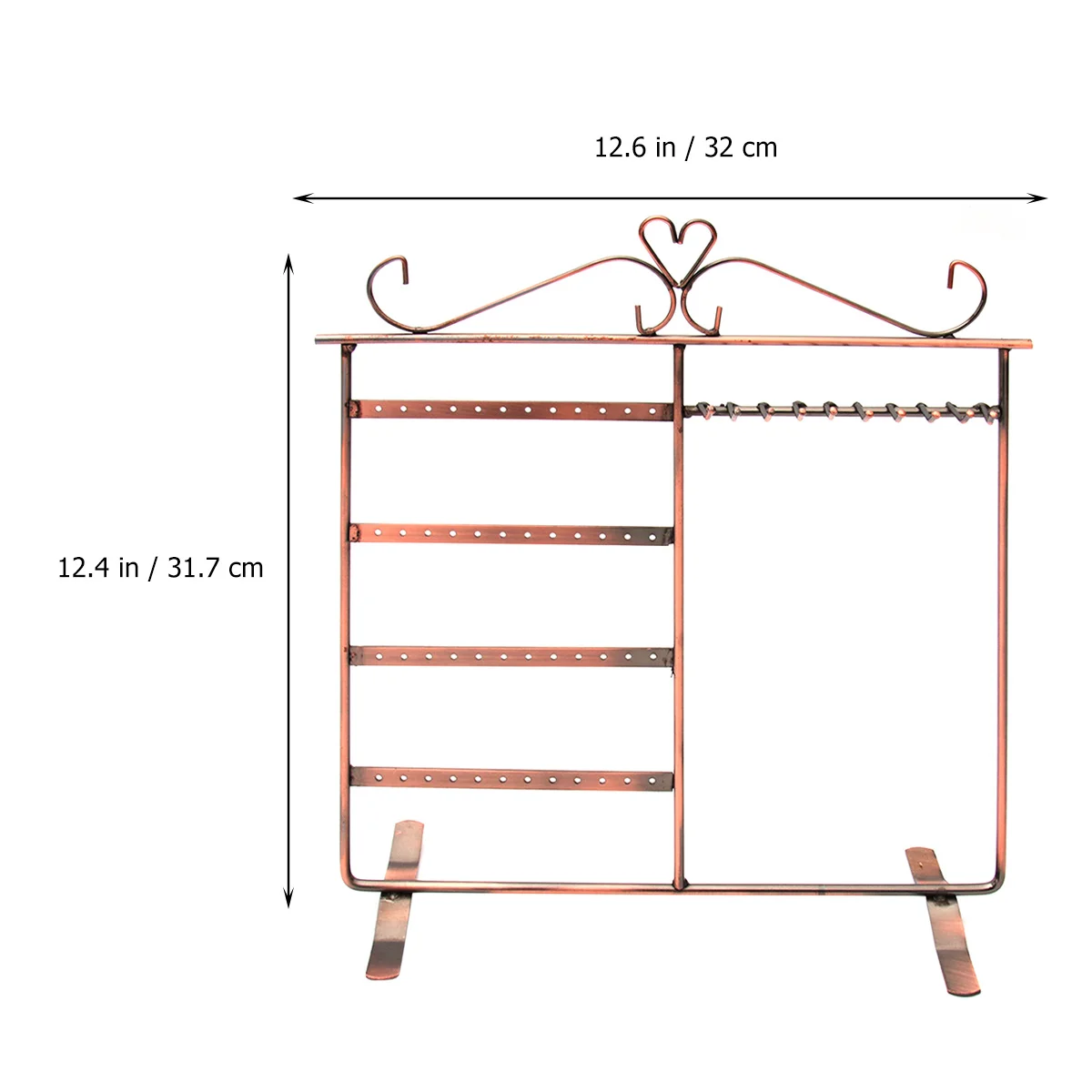 Iron Art Necklace Display Rack Bronze Stylish Jewelry Organizer for Home Shop Dresser Necklace Storage Stand Neck Chain Holder