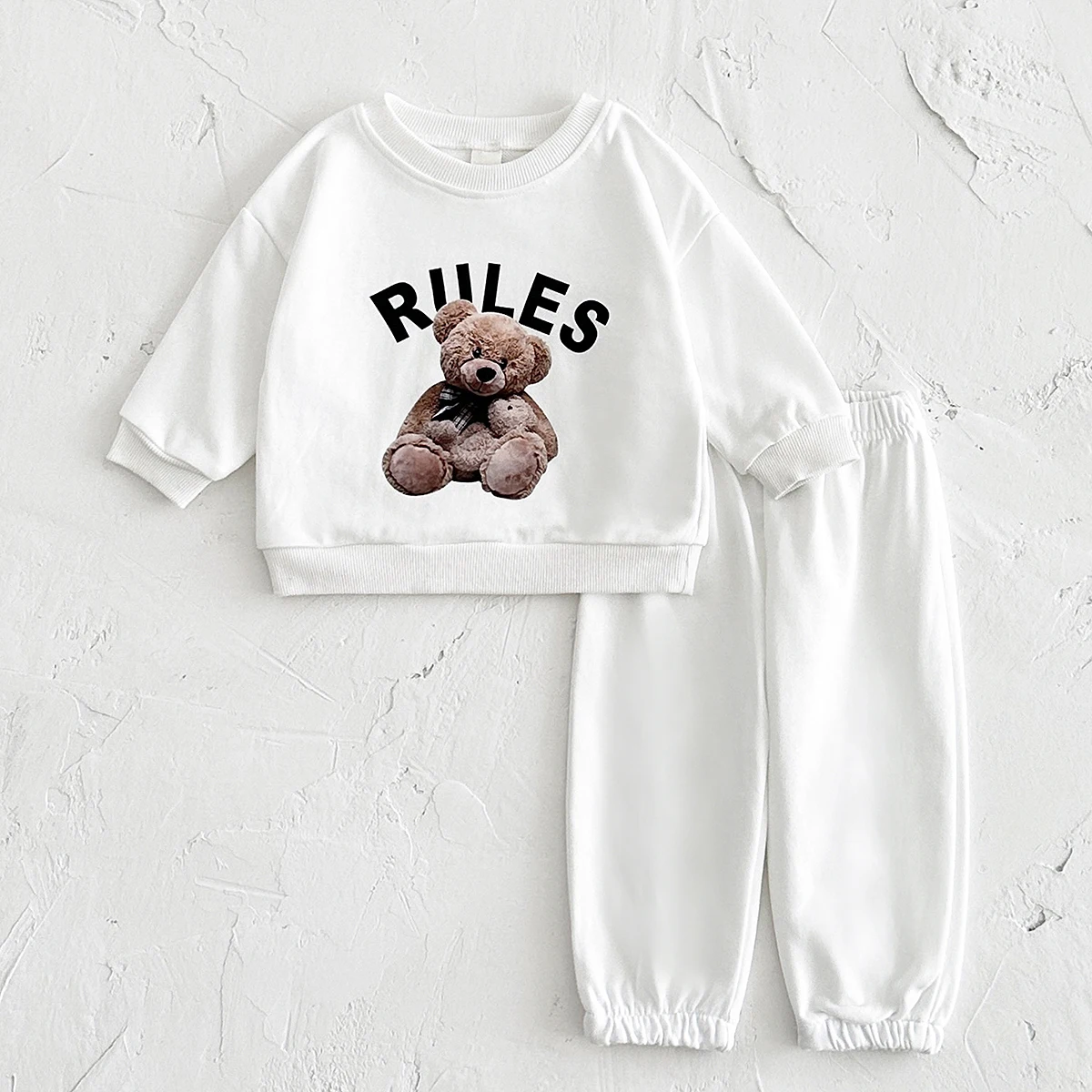 Stylish Suit Autumn Baby Clothes Sets Casual Boys Infant Long Sleeves Cartoon Bear Top+Pants Cute Toddler Kids Clothes Baby 4Y