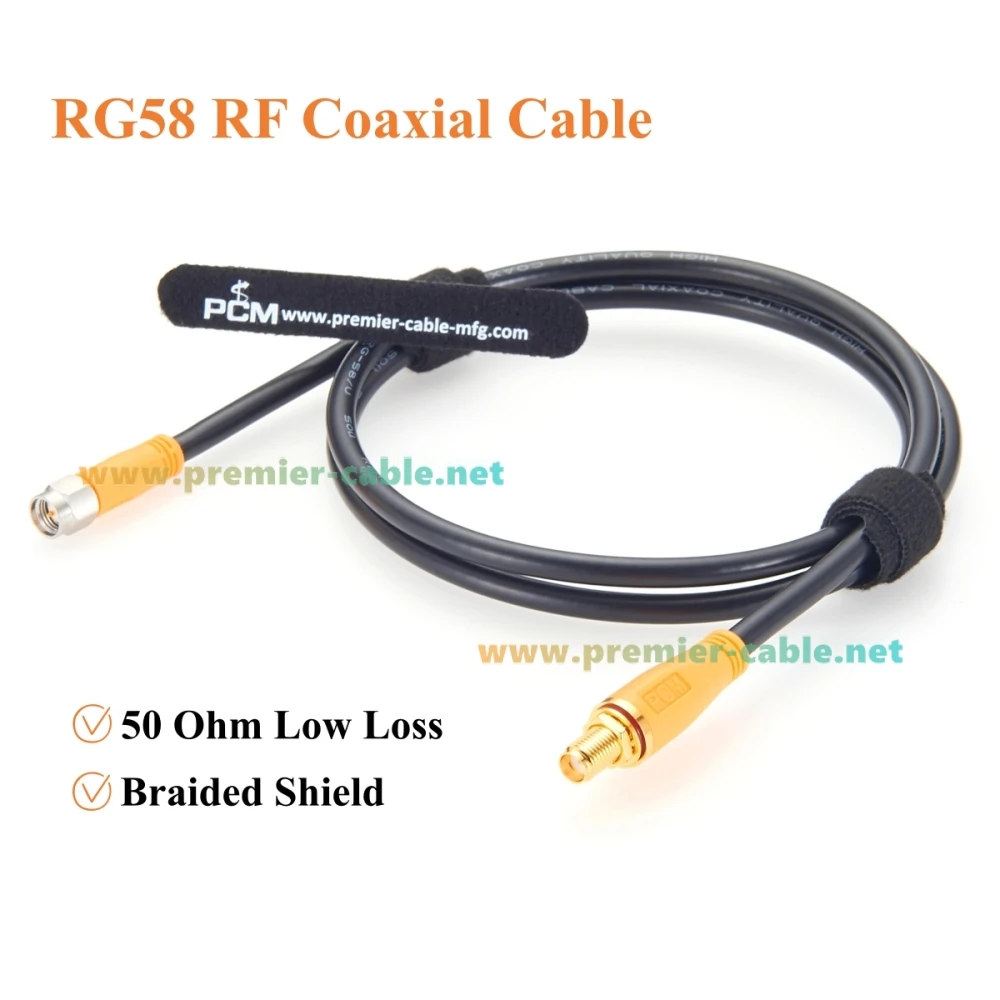 BNC-zu-SMA-Kabel BNC-Stecker auf SMA-Stecker RG58 Koaxialkabel 50 Ohm Verlustarmes HF-Koax-Jumperkabel für SDR-Radio, Amateurfunk, Antenne – Detail 5