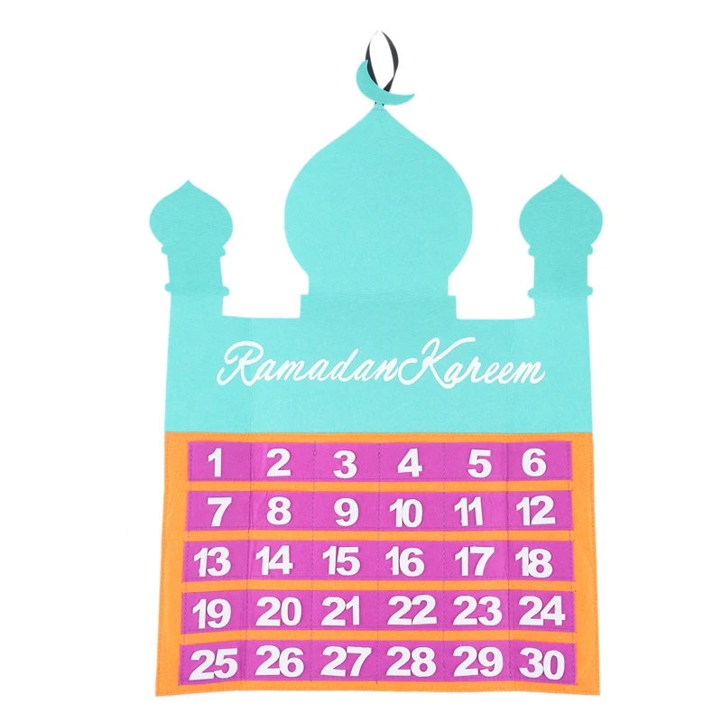 Ramadan Calendar Eid Mubarak Hanging Countdown Calendar, Advent Calendar Date Eid Gifts Ramadan Decoration