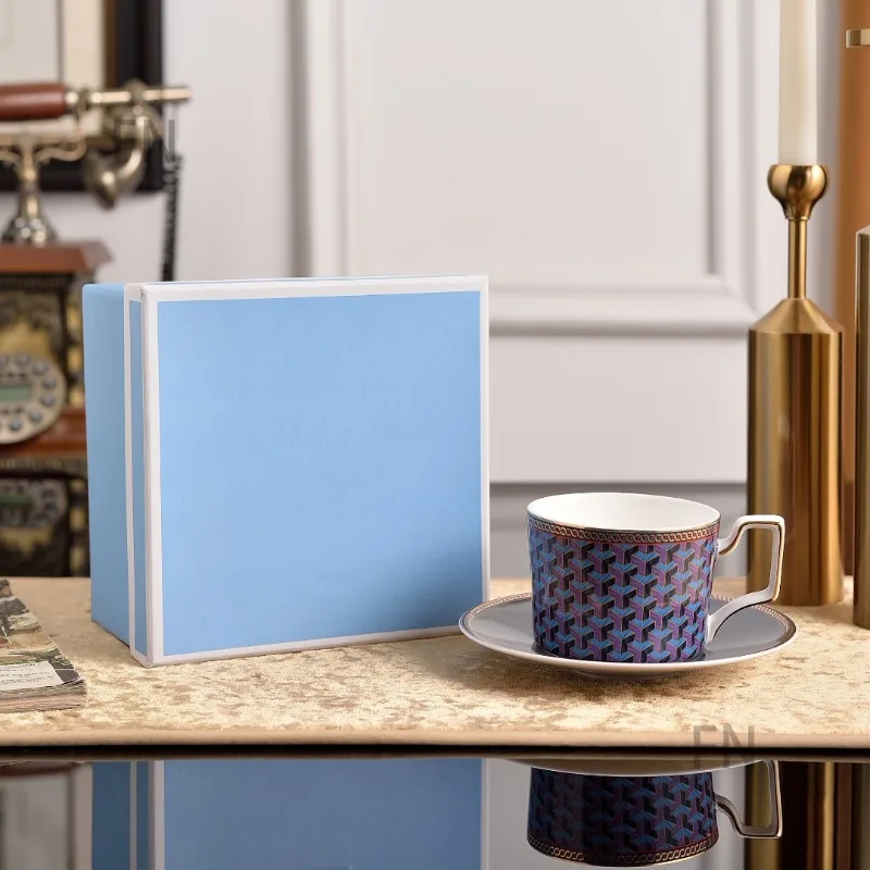 

Tableware Bone China Coffee Cups Tea Cups with Saucers Suitable for Morning Coffee Afternoon Tea Home Decor and Guests