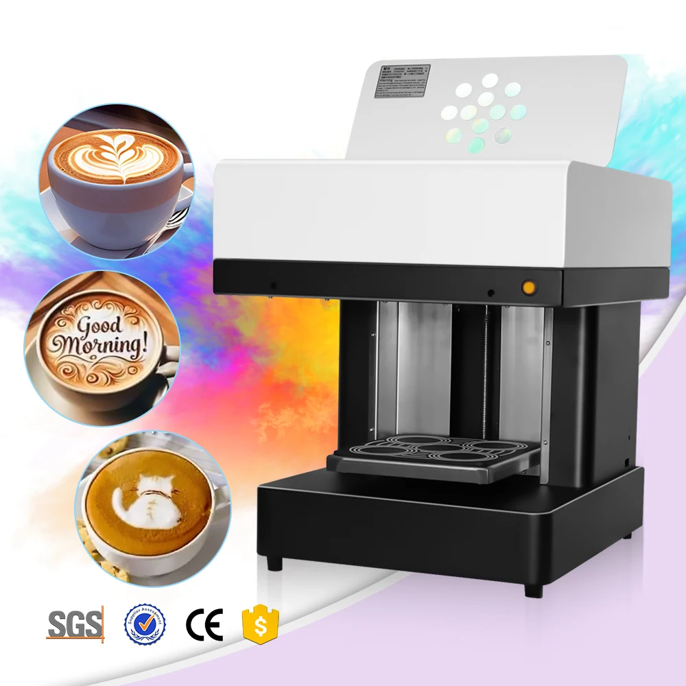 

Portable Coffee Latte Art Print Machine, Food Surface Inkjet Edible Digital Printer, Cake Macaron Glass, Industry Cloth