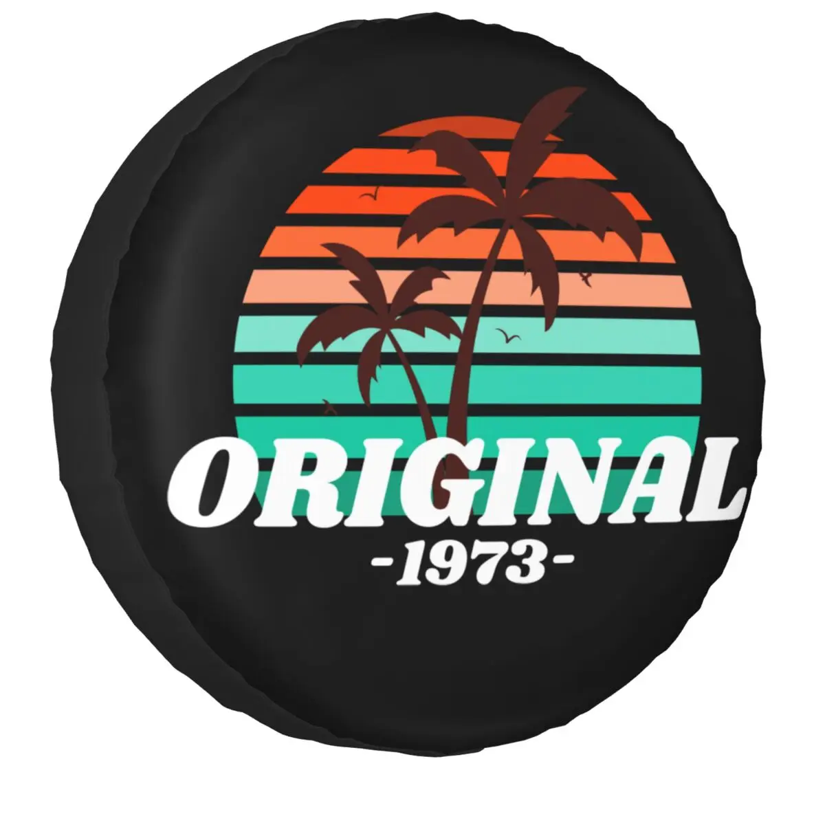 

Original 1973 Palm Trees Spare Tire Cover Universal for CRV Jeep RV SUV 4WD 4x4 Car Wheel Protector Covers 14" 15" 16" 17" Inch