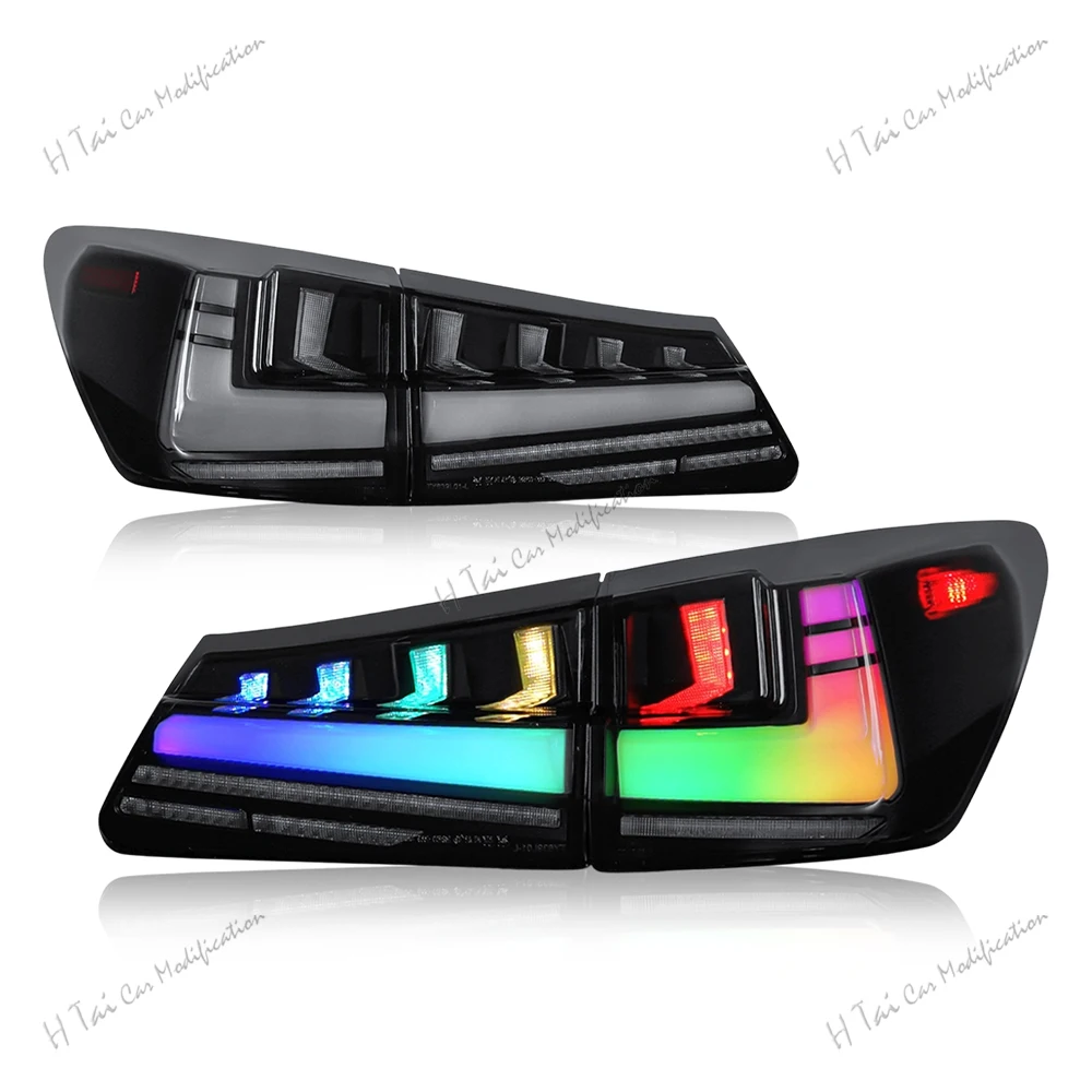 Led-achterlichten Voor Lexus IS250 IS300 IS350 ISF 2006-2012 RGB Achterlichten Achterlichten Dynamische Richtingaanwijzer Auto achterlicht Assemblies