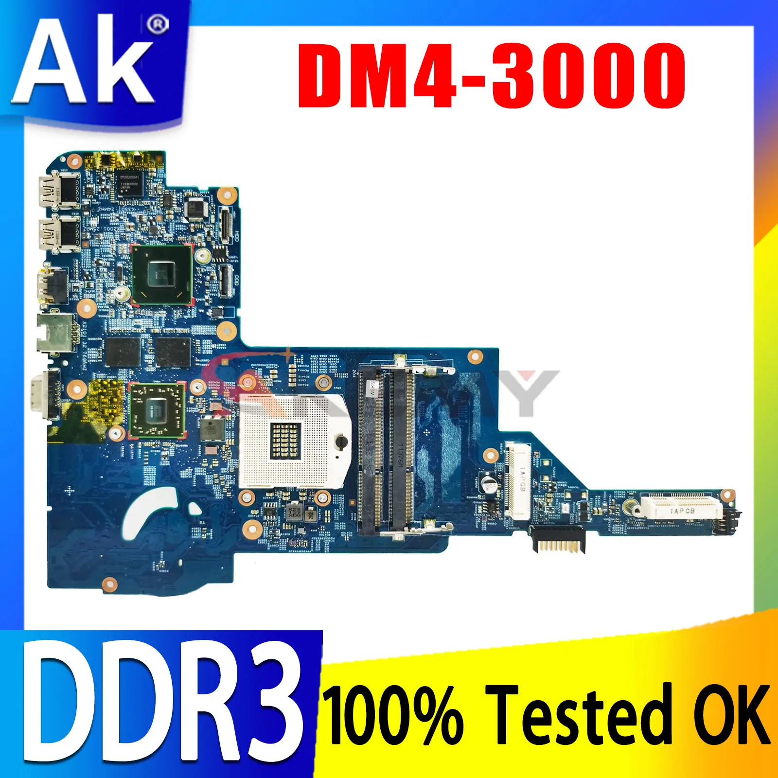 

Shenzhen For HP Pavilion dm4-3050us DM4-3000 Laptop motherboard mainboard 669084-001 669085-001 HM67 DDR3 mainboard