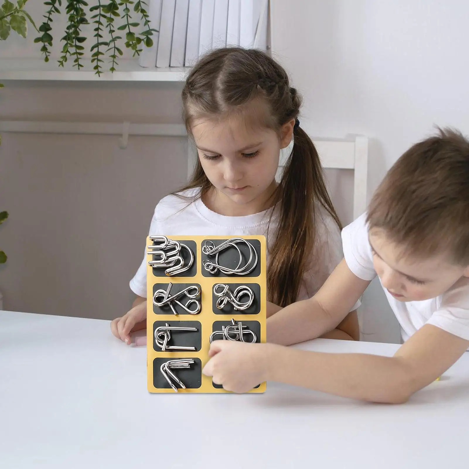 

Metal Puzzles For Kids Iron Link Unlock Interlock Game Intelligence Toy Party Favor For Family Girls Boys Teens Youth Women Men